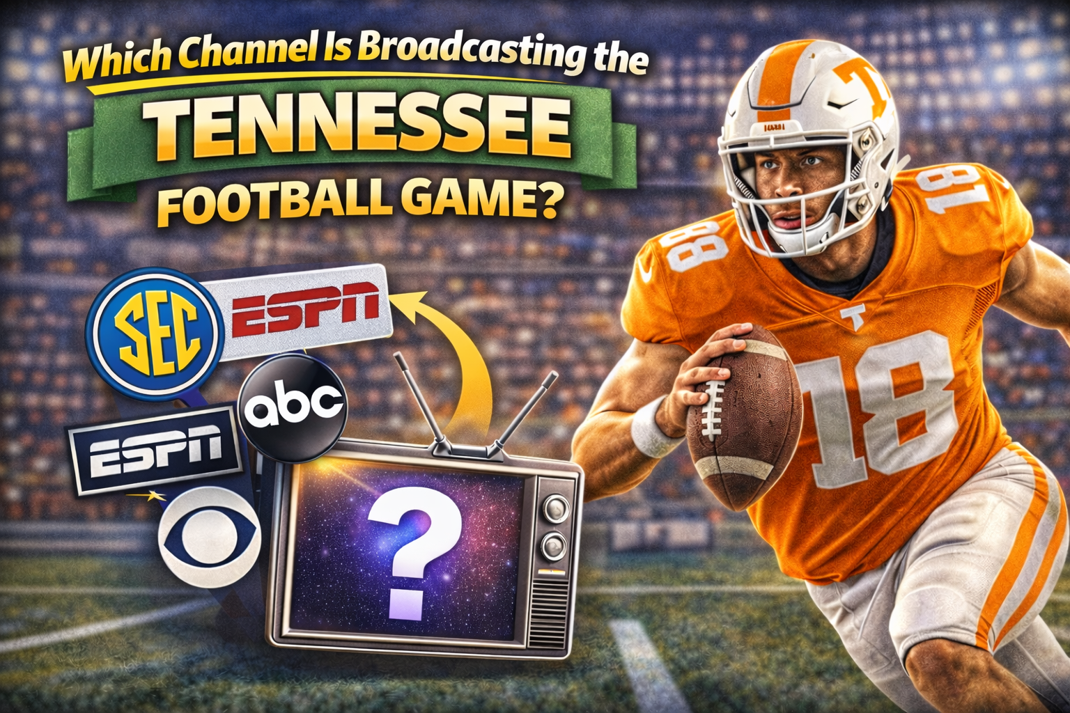 Which Channel Is Broadcasting the Tennessee Football Game?