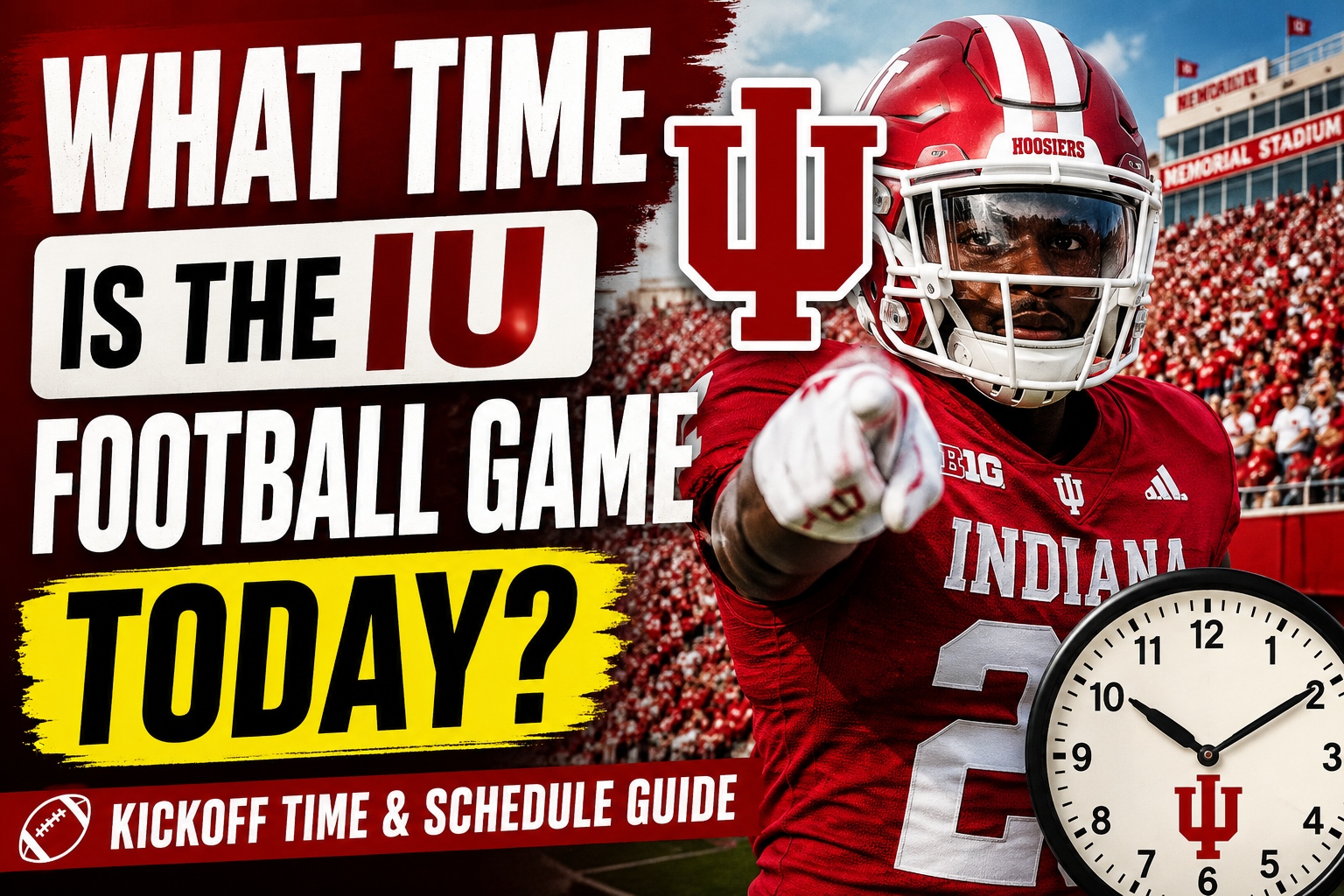 what time is the iu football game today