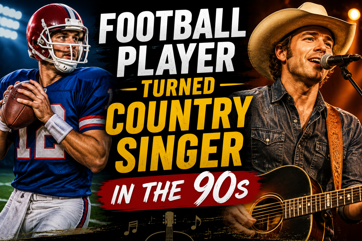 football player turned country singer in the 90s