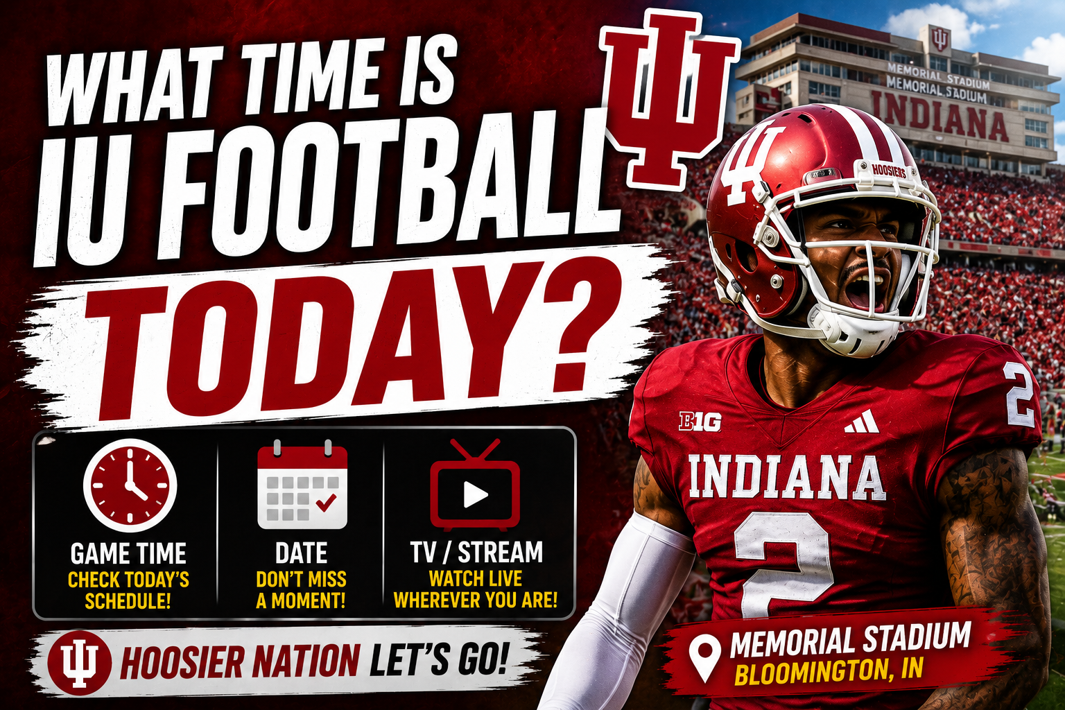 what time is the iu football today