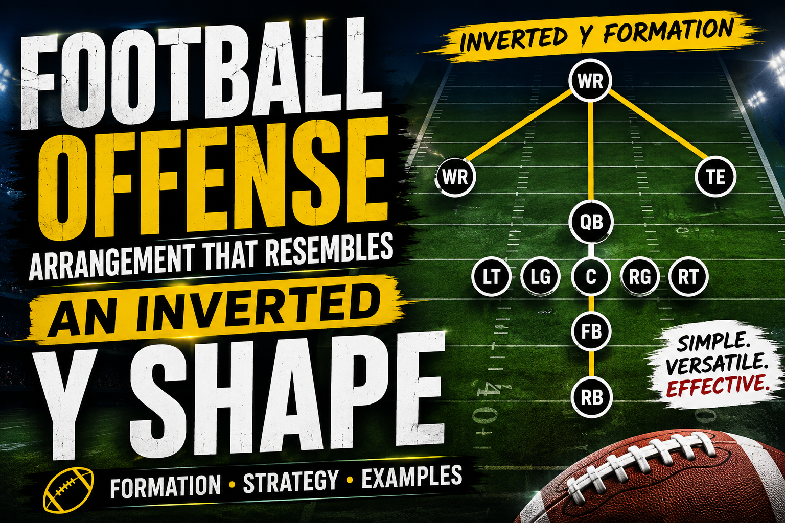 football offense arrangement that resembles an inverted y shape